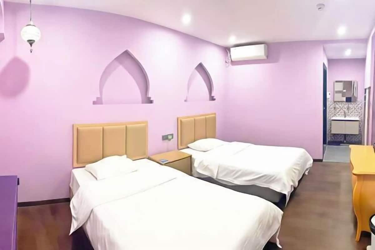 Desk, blackout curtains, iron/ironing board, free WiFi