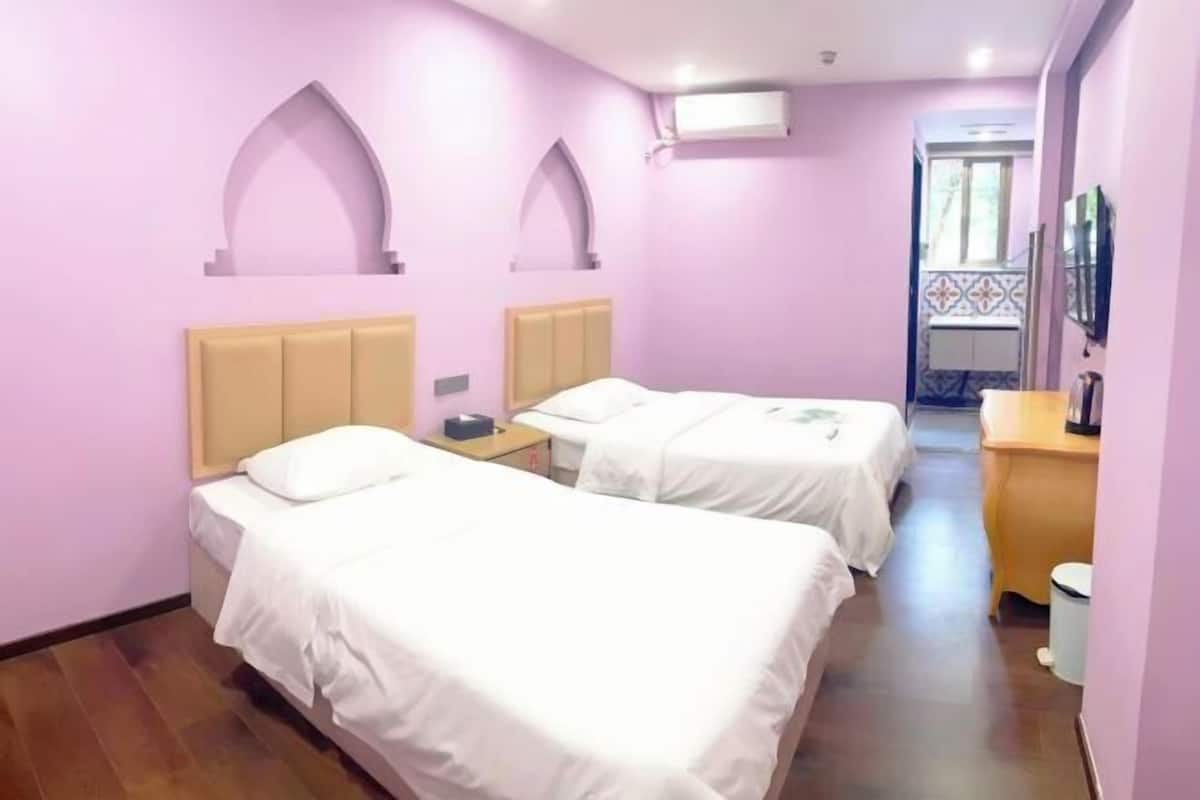 Desk, blackout curtains, iron/ironing board, free WiFi