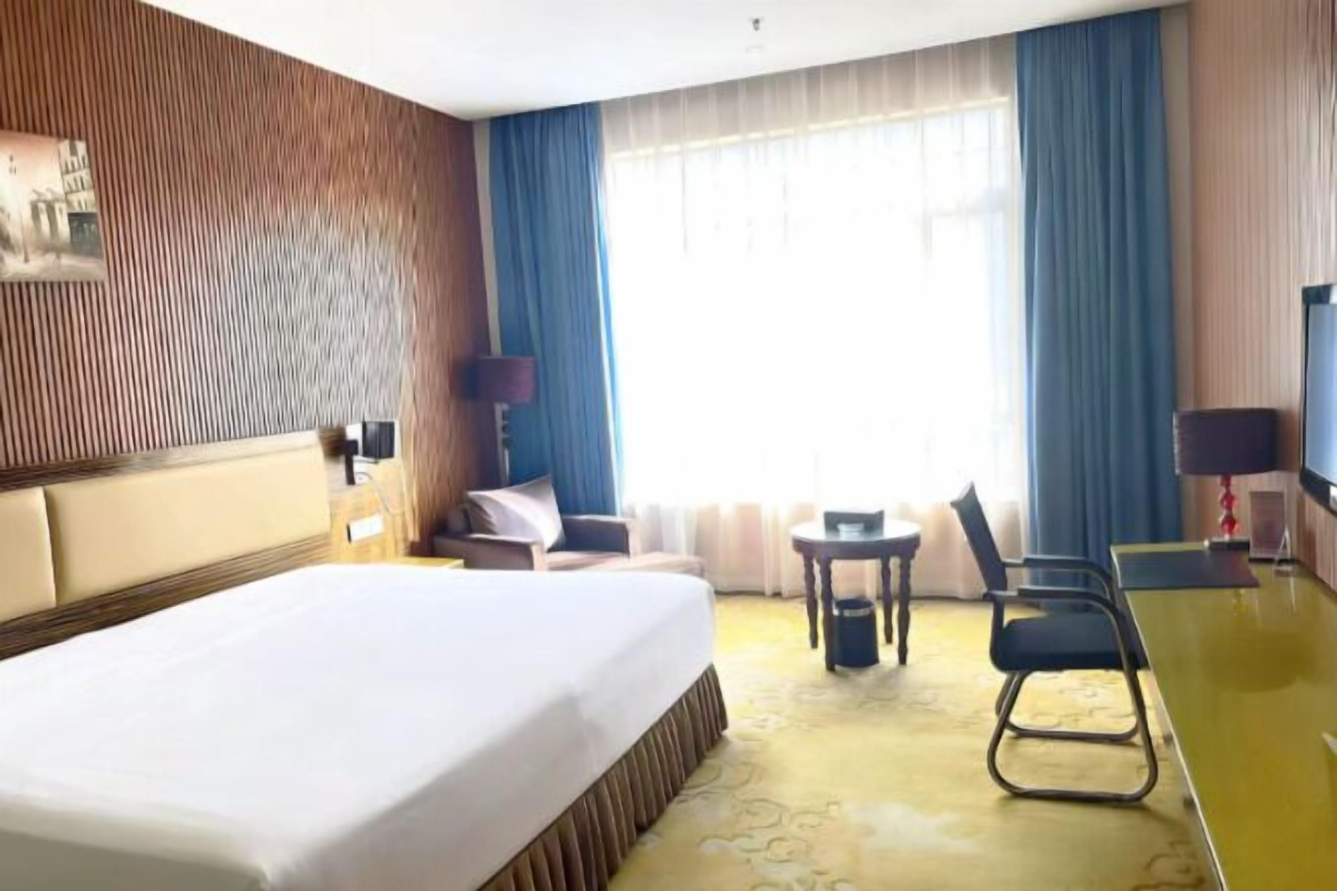 Desk, blackout curtains, iron/ironing board, free WiFi