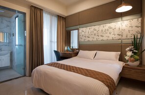 Egyptian cotton sheets, premium bedding, desk, blackout curtains