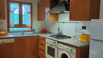 Fridge, oven, stovetop, dishwasher