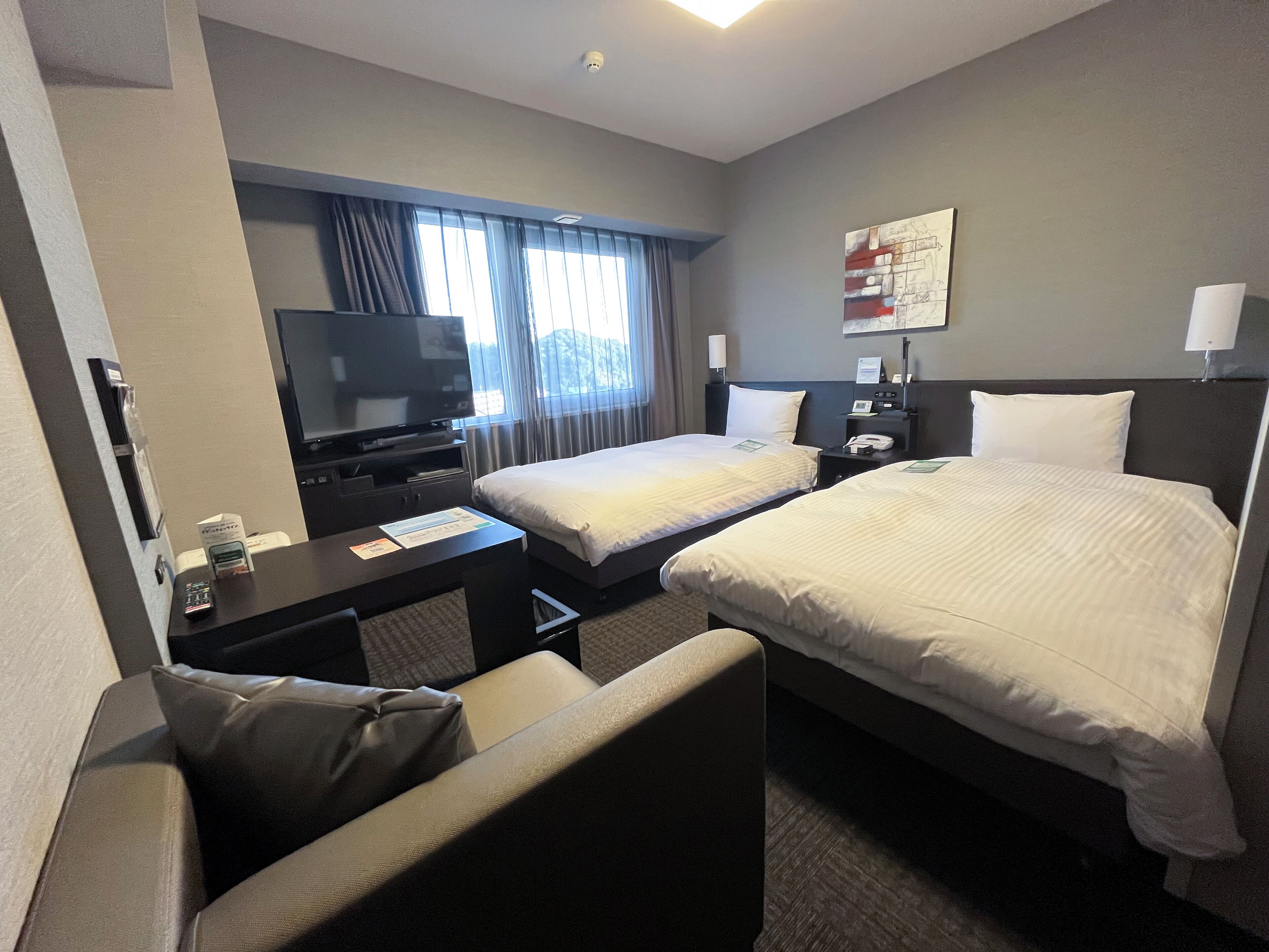 舒适双床房, 无烟房 | 办公桌、免费 WiFi、床单