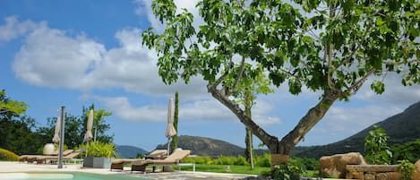 Piscine extérieure (ouverte en saison), parasols de plage