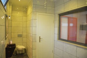 Villa | Bathroom | Shower, hair dryer, slippers, towels - Villa Duygu (Kas)