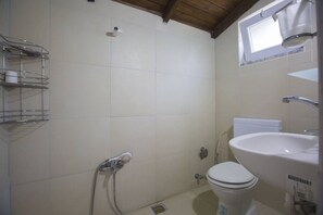 Villa | Bathroom | Shower, hair dryer, slippers, towels - Villa Nurben (Kas)