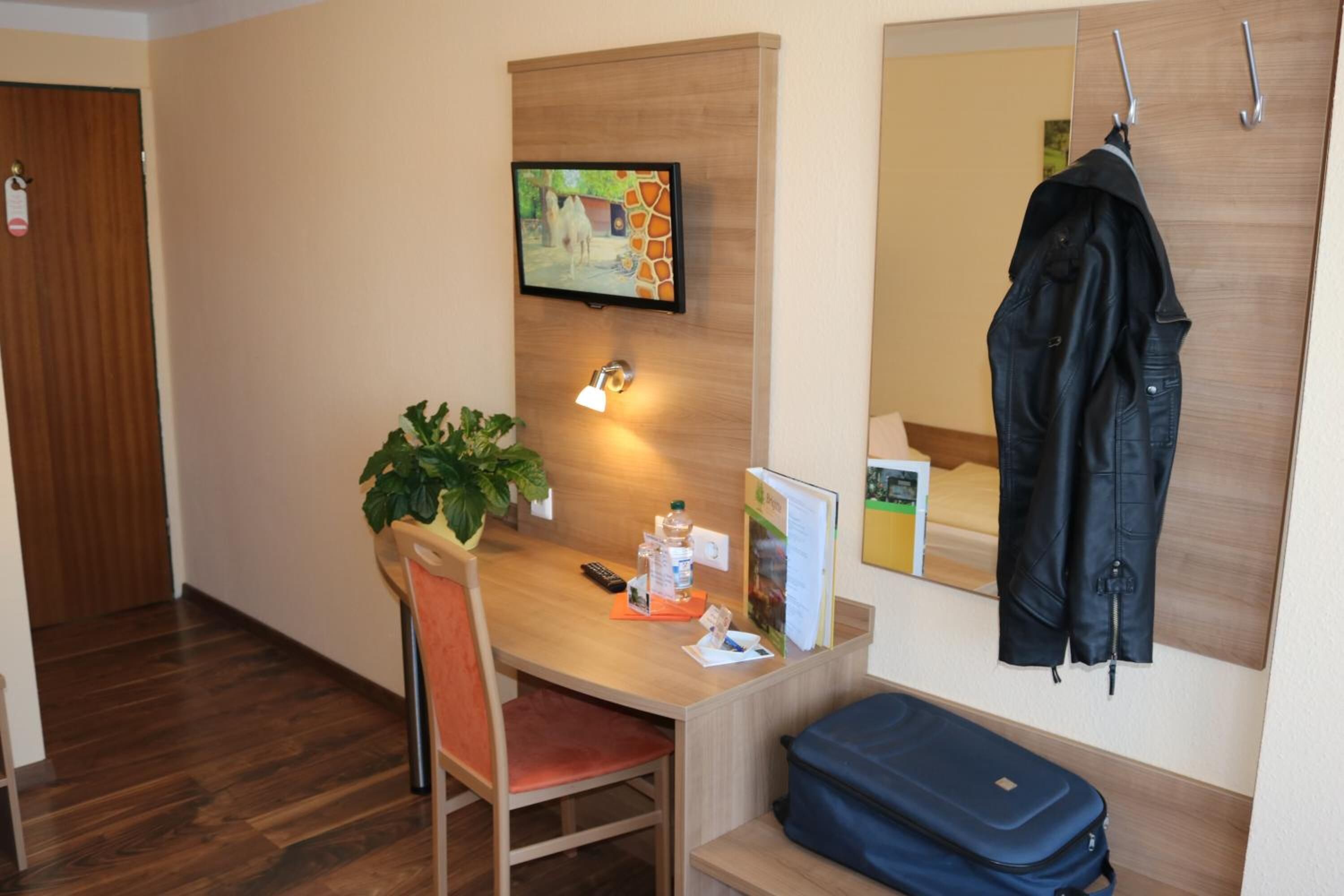 hypo-allergenic bedding, in-room safe, desk, blackout curtains