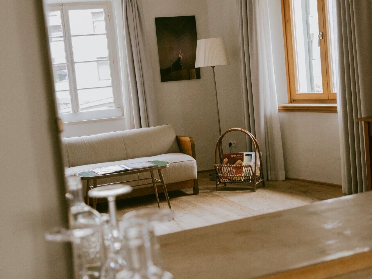 Superior Double Room, 1 Queen Bed, City View | Living area | Fireplace