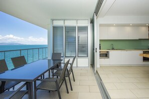 Superior Apartment, 3 Bedrooms, Pool Access, Ocean View | Terrace/patio - 1 Bright Point Apartment 5301 (Nelly Bay)