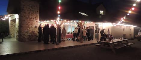 Outdoor wedding area