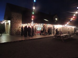 Outdoor wedding area