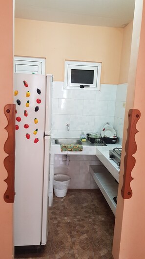 Appartement, 1 chambre, balcon, vue ville | Cuisine privée