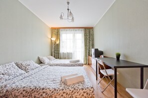Familie appartement | 3 slaapkamers, luxe beddengoed, een bureau, verduisterende gordijnen