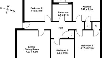 Apartment (3 Bedrooms) | Floor plan