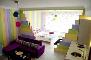 Apartment | Living area | LCD TV - Konukevim Apartments Studio 3 (Ankara)