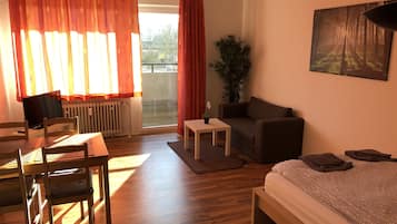 1 slaapkamer, een bureau, een strijkplank/strijkijzer, gratis wifi