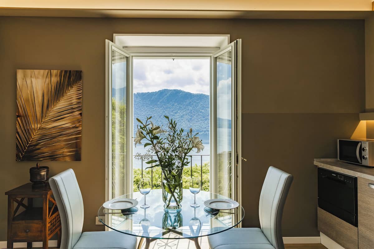 Romantic Apartment, 1 Double Bed, Patio, Lake View | Living area | 37-inch flat-screen TV with satellite channels, TV, Netflix