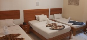 Chambre Triple, 3 lits une place, accessible aux personnes à mobilité réduite, salle de bains privée