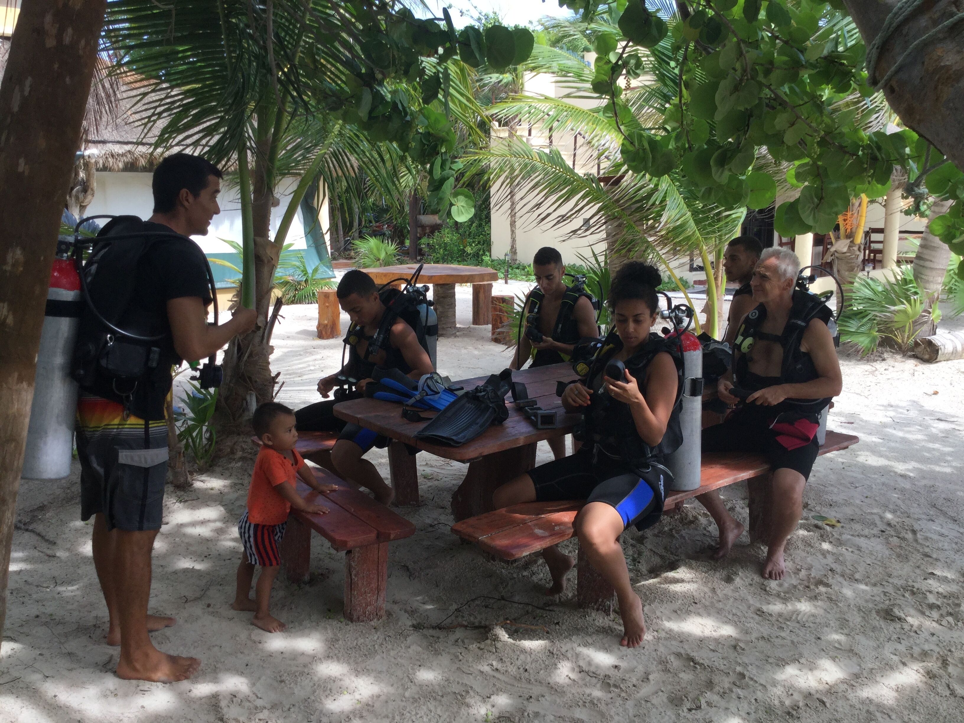 outdoor banquet area