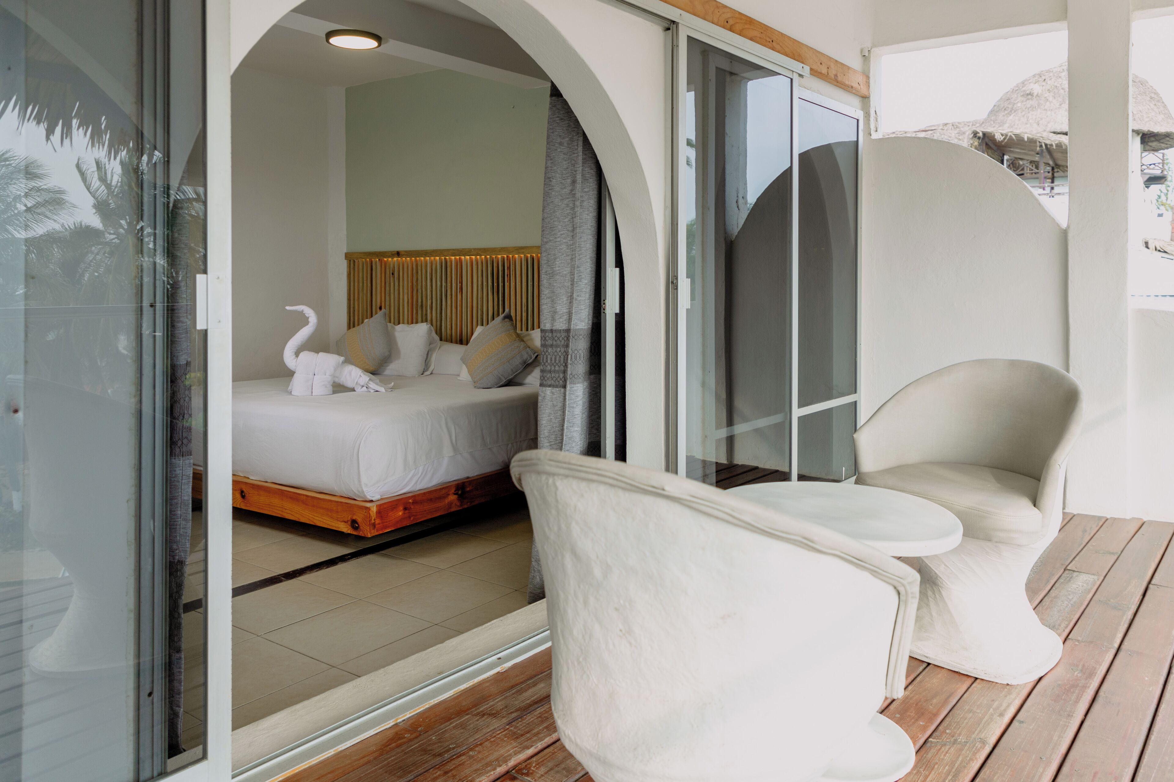 Standaard kamer, 1 kingsize bed, uitzicht op zee | Balkon