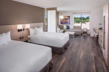 Room, Accessible (2 Queen & 1 Sofabed, Roll-In Shower) | Desk, laptop workspace, iron/ironing board, free WiFi at Hyatt Place Mount Pleasant Towne Centre