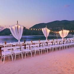 On the beach, white sand