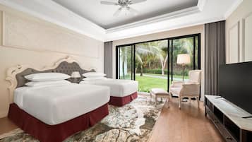 Hypo-allergenic bedding, down duvets, minibar, in-room safe