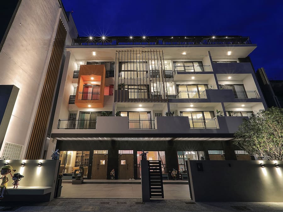 Front of property - evening/night