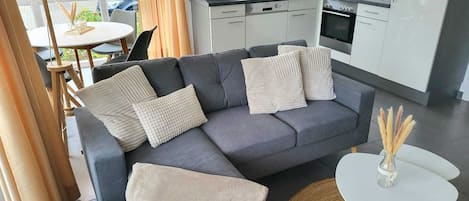 TV, fireplace, DVD player, stereo