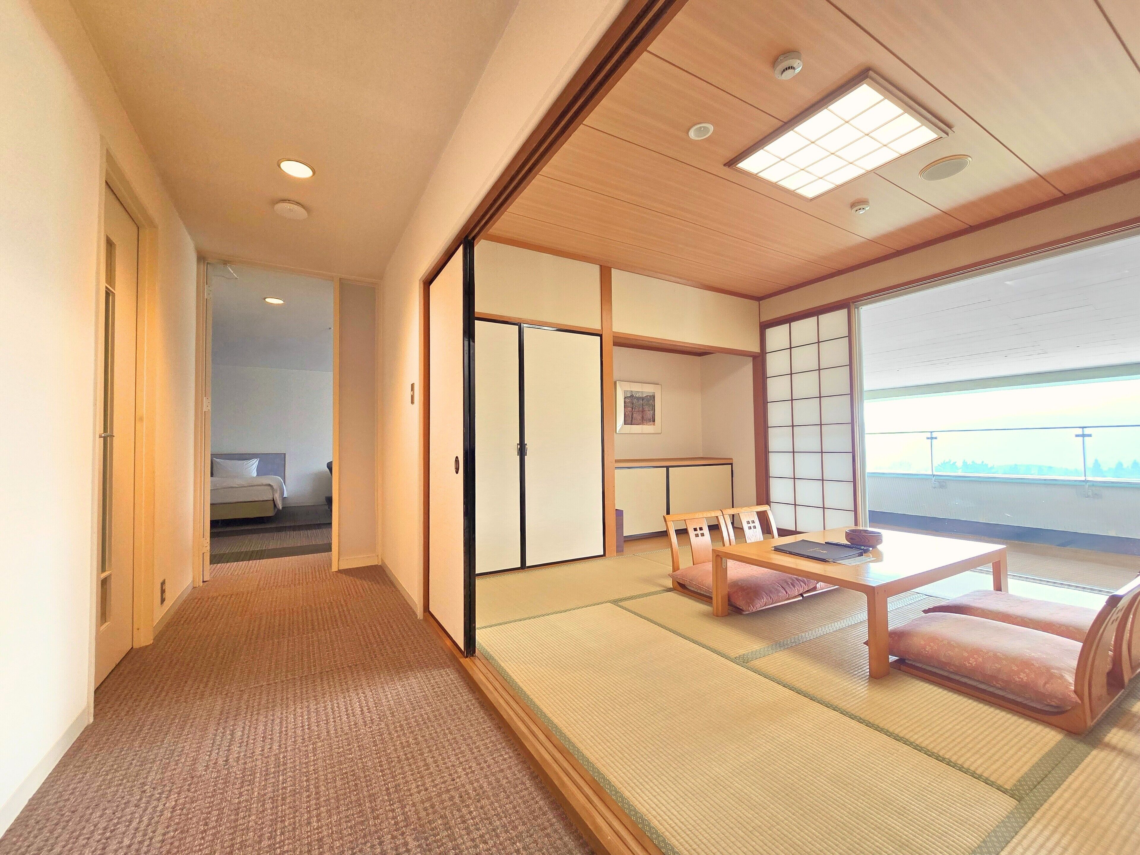 Quarto, para não fumantes (Japanese Western, 4F, 8 Tatami-mats) | Cofres nos quartos, escrivaninha, Wi-Fi de cortesia, roupa de cama