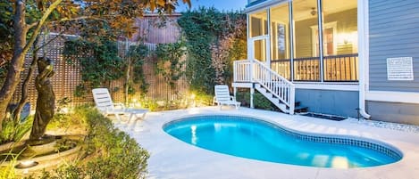 A heated pool