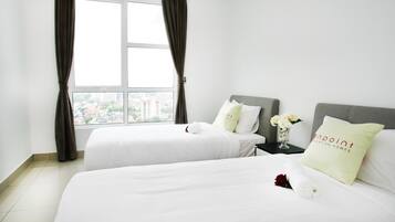 Familie appartement, 3 slaapkamers | 3 slaapkamers, een bureau, verduisterende gordijnen