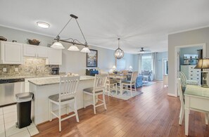 Fridge, microwave, oven, stovetop - Award-Winning Resort Amenities | Moorings 506 (Isle of Palms)
