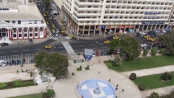 Vue sur la ville depuis l’hébergement