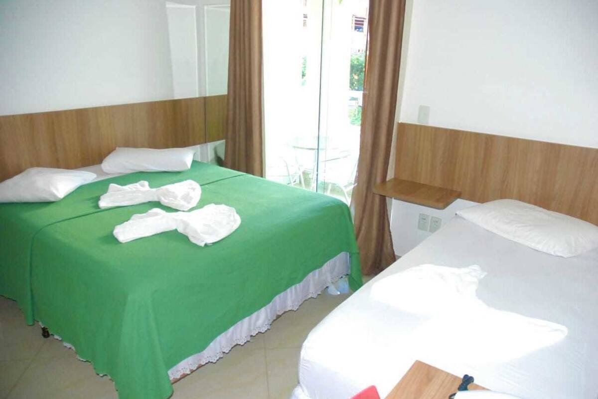 Blackout curtains, iron/ironing board, free WiFi, bed sheets