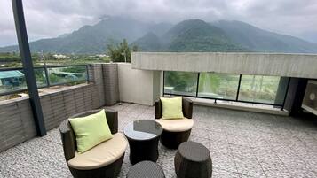 Family Quadruple Room, 2 Double Beds, Non Smoking, Mountain View | Terrace/patio