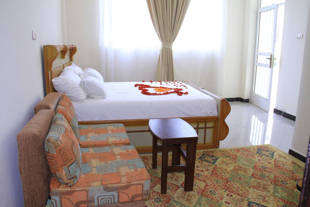 Blackout curtains, iron/ironing board (on request), free WiFi