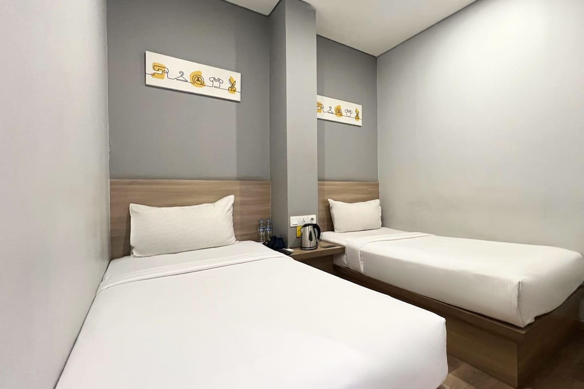 Chambre Supérieure avec lits jumeaux | 1 chambre, ameublement personnalisé, bureau, Wi-Fi gratuit