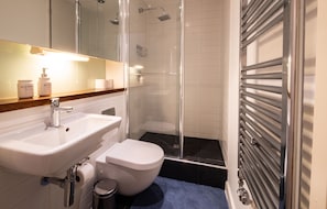Free toiletries, hair dryer, towels