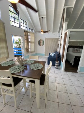 Premium Chalet, 1 Queen Bed with Sofa bed, Kitchen, Ground Floor | Living area | LCD TV