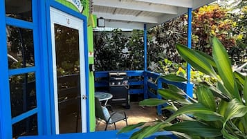 Chalet Premium, 1 letto queen con divano letto, cucina, al piano terra | Terrazza/patio