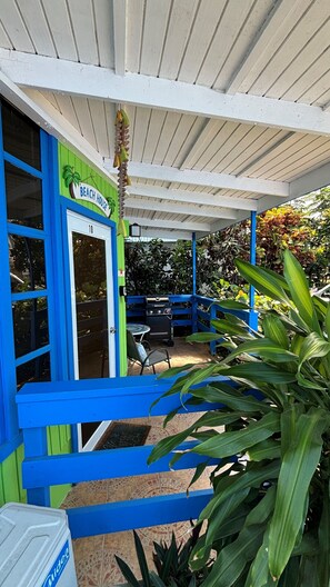 Premium Chalet, 1 Queen Bed with Sofa bed, Kitchen, Ground Floor | Terrace/patio - Blue House Joyuda (Cabo Rojo)