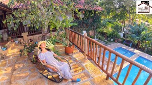 Terrace/patio - Hostal Santa Mónica (Barichara)