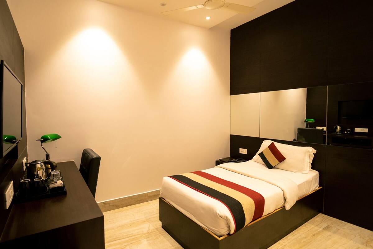 Individually decorated, individually furnished, desk, blackout curtains