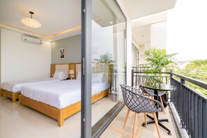 Ropa de cama de alta calidad y minibar