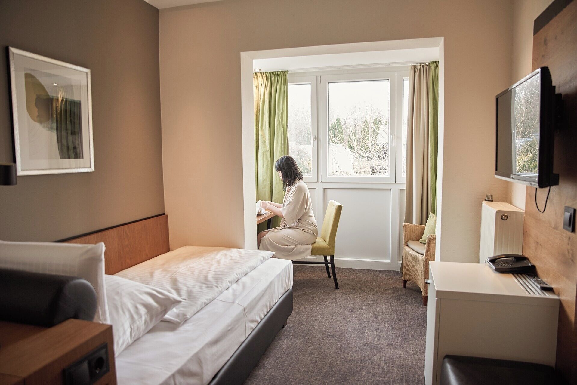 ห้องอีโคโนมีซิงเกิล | 1 ห้องนอน, เครื่องนอนป้องกันสารก่อภูมิแพ้, มินิบาร์, ตู้นิรภัยในห้องพัก