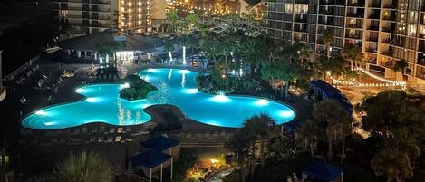 Outdoor pool, a heated pool