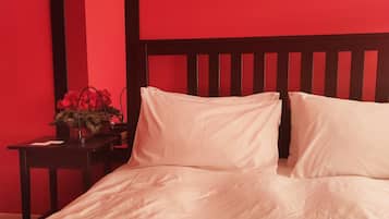 2 Schlafzimmer, hochwertige Bettwaren, Daunenbettdecken