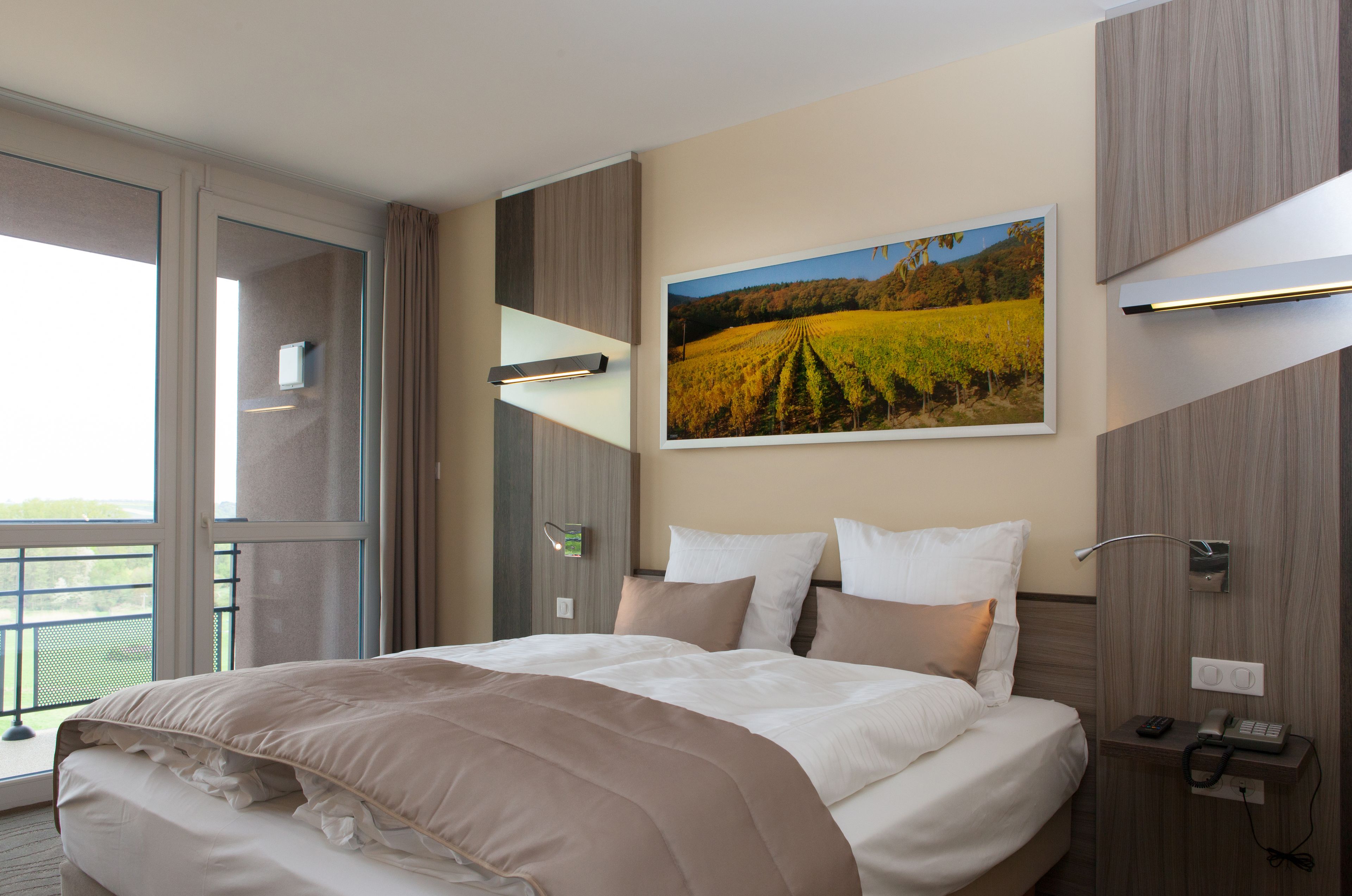 standard room, 1 double or 2 single beds, balcony | individually decorated, individually furnished, desk, blackout curtains