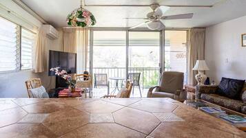 Smart TV, lettore DVD, libri, videoteca