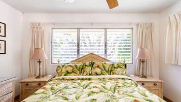 1 bedroom, desk, iron/ironing board, travel crib
